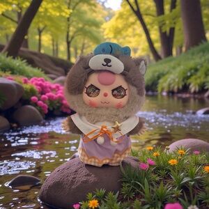 Baby Three 400% Otter sheriff . Face plate has been changed to glitter Christmas